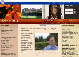 Faculty of Arts website
