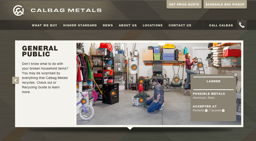 Calbag Metals website