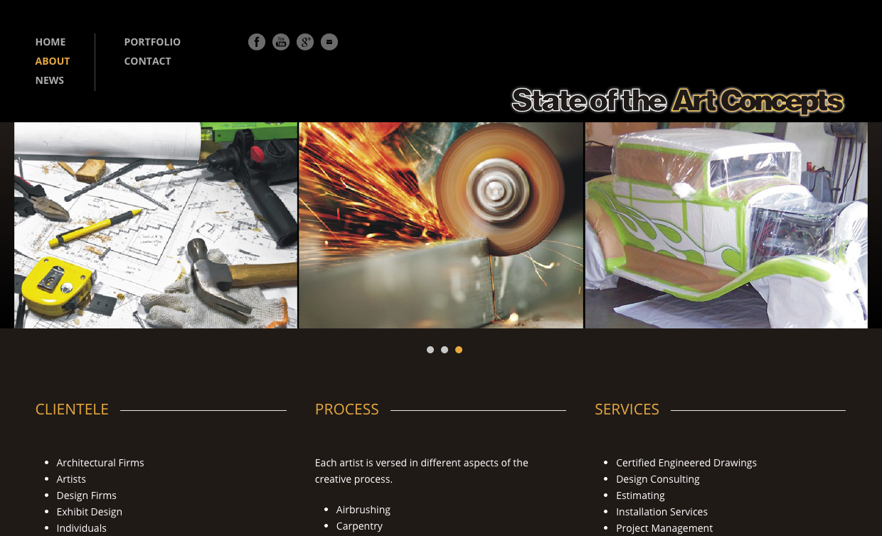 State of the Art Concepts website