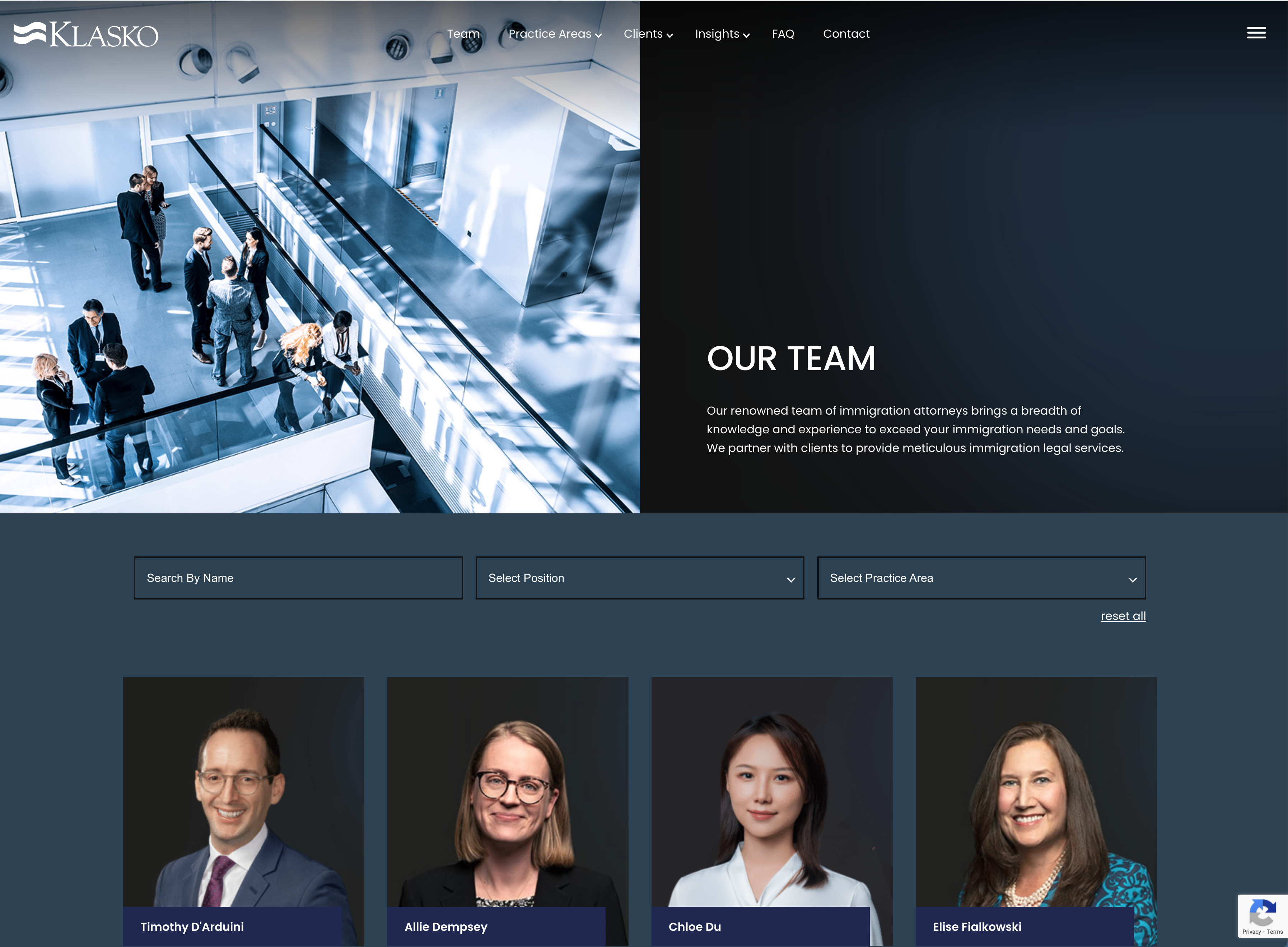 Klasko Law website