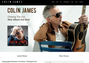 Colin James website